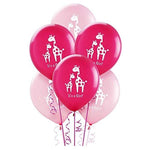 Amscan Latex It's a Girl Giraffe 12" Latex Balloons (15 count)