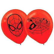 Amscan Latex Spider Man 12" Latex Balloons (6 Count)
