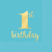 Amscan Party Supplies 1st Bday Beverage Napkins (16 count)
