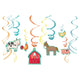 Barnyard Birthday Swirl Decorations (12 count)