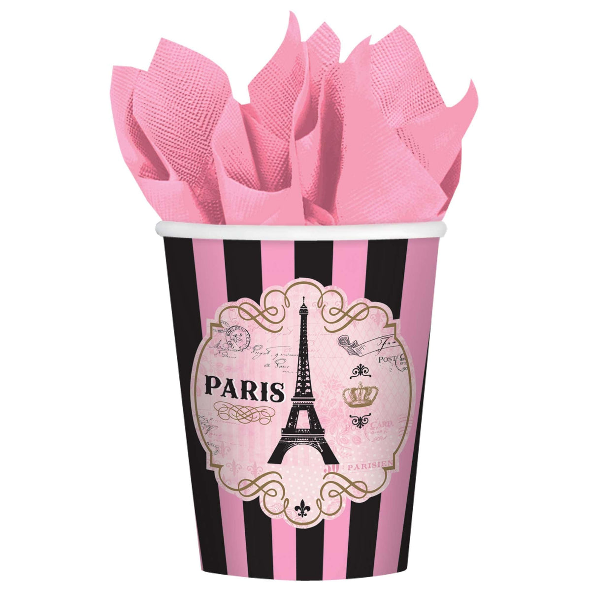 Amscan Party Supplies Day In Paris Cups 9oz (8 count)