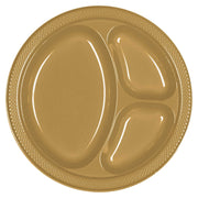 Amscan Party Supplies Gold 10.25in Divided Plate 20ct 25″ (20 count)