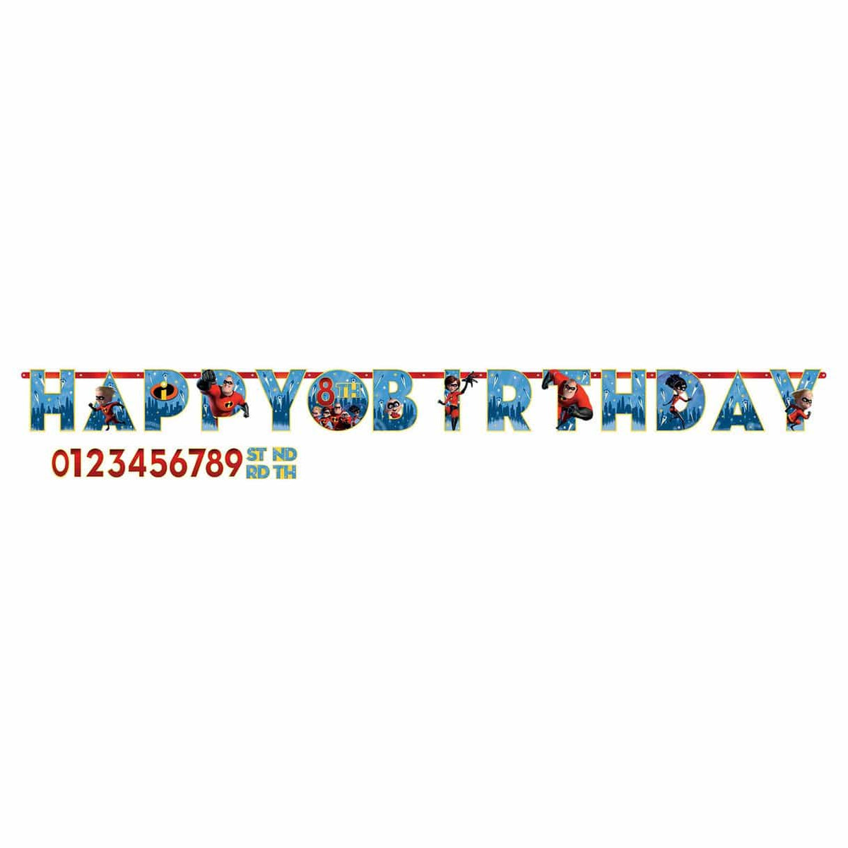 Amscan Party Supplies Incredibles 2 Jumbo Letter Banner