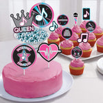 Amscan Party Supplies Internet Famous Paper Cake Topper Kit (12 piece set)