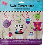 Amscan Party Supplies Mad Hatter Tea Party Swirl Decoration Kit