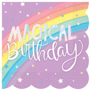 Amscan Party Supplies Magical Rainbow Beverage Napkins (16 count)