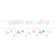Amscan Party Supplies Magical Rainbow Multi Banner (2 count)