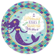 Amscan Party Supplies Mermaid Wishes 9in Plates 9″ (8 count)