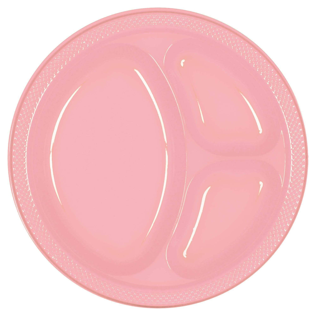 Amscan Party Supplies New Pink 10.25in Divided Plates 20ct 25″ (20 count)