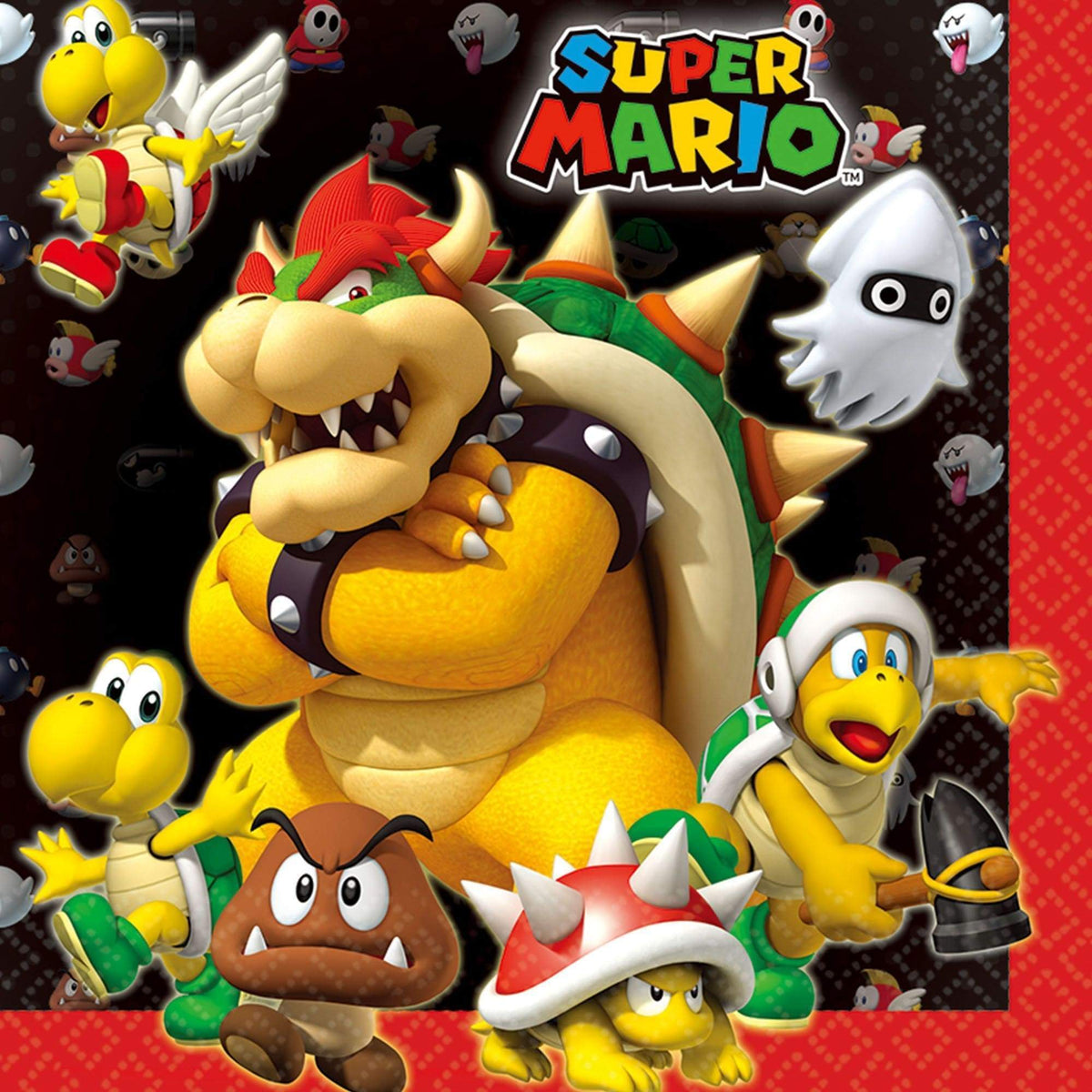 Amscan Party Supplies Super Mario Bros Lunch Napkins (16 count)