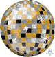 16" Orbz - Gold/Silver/Black Disco Ball - Anagram