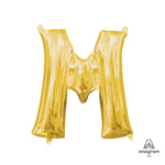 Letter M - Anagram - Gold (air-fill Only) 16″ Balloon