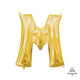 Letter M - Anagram - Gold (air-fill Only) 16″ Balloon