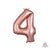 Number 4 - Anagram - Rose Gold (air-fill Only) 16″ Balloon