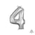 Number 4 - Anagram - Silver (air-fill Only) 16″ Balloon