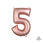 Number 5 - Anagram - Rose Gold (air-fill Only) 16″ Balloon