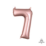 Number 7 - Anagram - Rose Gold (air-fill Only) 16″ Balloon