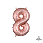 Number 8 - Anagram - Rose Gold (air-fill Only) 16″ Balloon