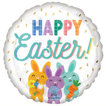 Happy Easter Cute Bunnies 17″ Balloon