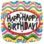 Birthday Squiggles 18″ Balloon