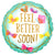 Feel Better Teal & Gold 18″ Balloon