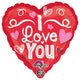 I Love You Scribble Hearts 18″ Balloon