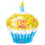 Make A Wish Cupcake 18″ Balloon