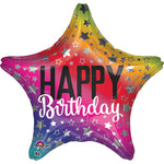 Rainbow Star Birthday 18″ Balloon