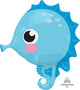 Anagram 21" Seahorse Foil Balloon 1ct