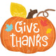 Satin Give Thanks Pumpkin 25″ Balloon