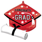 Congrats Grad School Colors Be True To Your School - Red 25″ Balloon