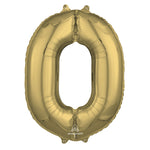 Number 0 White Gold 26″ Balloon