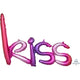 27″ Script Phrase Ombre Kiss