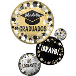 Felicidades Graduados Circles & Dots 28″ Balloon