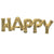 30″ Block Phrase "happy" White Gold (air-fill Only)