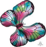 30" Iridescent Teal Pink Butterfly - Anagram