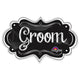 Groom Charlkboard Marquee 34″ Balloon