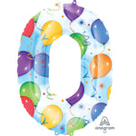 Number 0 - Anagram - Balloons & Streamers 34″ Balloon