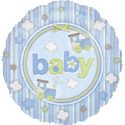 Anagram Baby Blue Planes & Trains 18″ Balloon