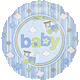 Baby Blue Planes & Trains 18″ Balloon