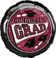 Congrats Grad Black & Burgundy 18″ Foil Balloon