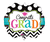 Anagram Congrats Grad Retro Chevron Marquee 26″ Balloon