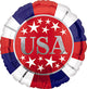 18" USA - Red, White, and Blue - Pack of 10 - Anagram