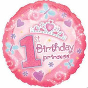 Anagram Mylar & Foil 18" First Birthday Princess Foil Balloons