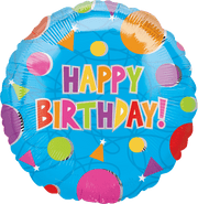 Anagram Mylar & Foil 18" Happy Birthday Dots Foil Balloons
