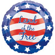 Anagram Mylar & Foil 18" Patriotic Land of the Free Foil Balloons