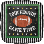 18" Square Touchdown Game Time Football Balloon