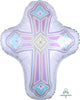 1st Communion Cross 28" Mylar Foil Balloon