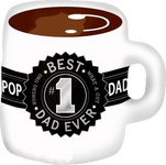 Anagram Mylar & Foil 23" Best Dad Ever! Coffee Mug Balloon