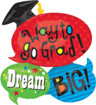 29" Giant Graduation Way to Go Grad! Balloon